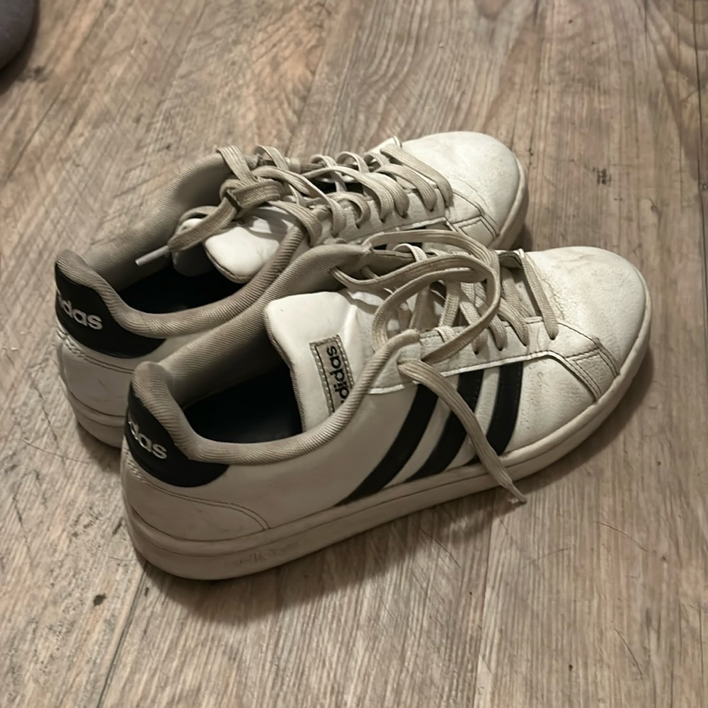 Worn Adidas Grand Court Tennis Shoes Gem